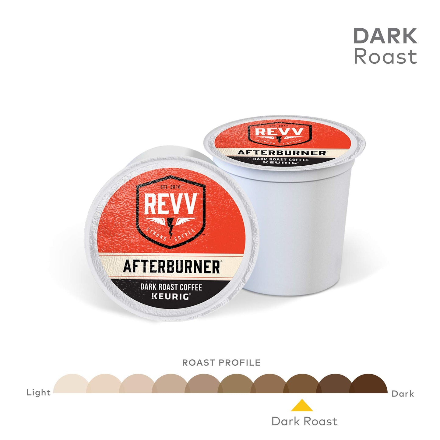 Revv Afterburner, Single-Serve Keurig K-Cup Pods, Dark Roast Coffee, 60 Count