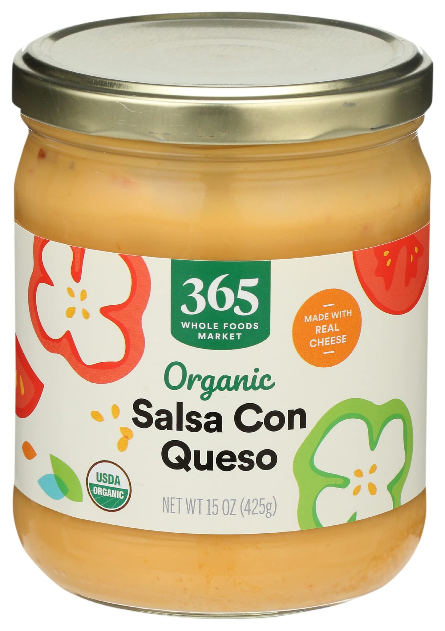 365 by Whole Foods Market, Organic Salsa Con Queso, 15 Oz