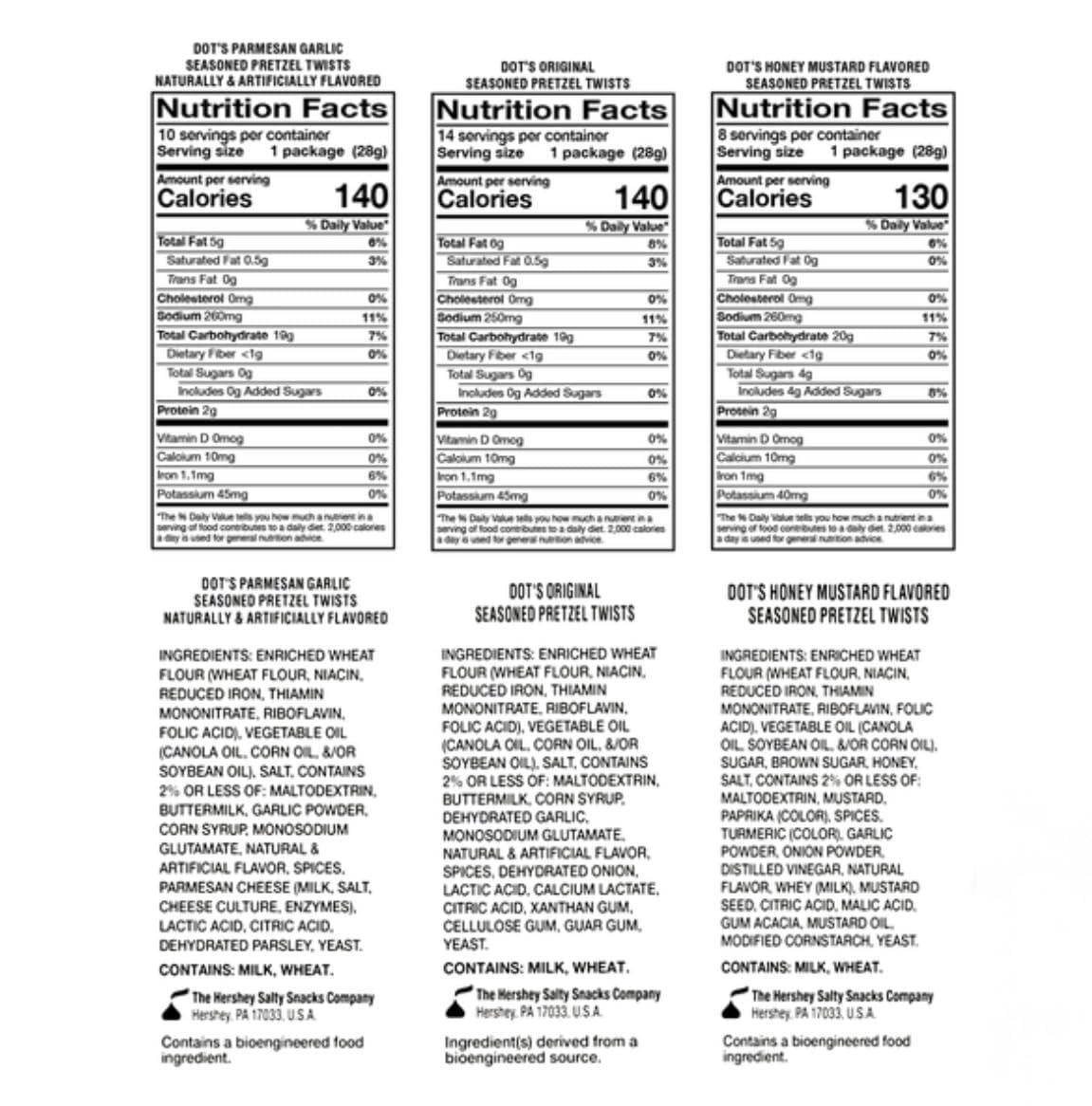 Dots Homestyle Pretzels Variety Pack  Original  Parmesan Garlic  Honey Mustard Seasoned Pretzel Twists  32 Count  1 oz Bags