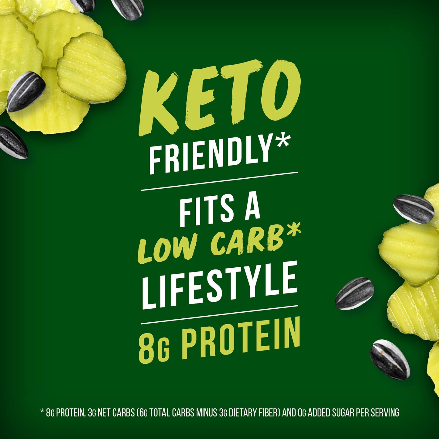 Bigs Vlasic Dill Pickle Sunflower Seeds, Keto Friendly Snack, 2.75-Oz. Bag (Pack Of 12)
