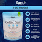 Sante Naturelle Celtic Salt Fine Ground Sea Salt - 1.1lb (18oz) Pack of 3  Unrefined Organic French Sea Salt  Rich in 82+ Minerals Salt  100% Natural & Hand Harvested Sal Celtica