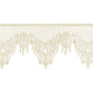 FUNSHOWCASE Edible Cake Lace Set, 10-Piece, 12-Inch, Lattice Diamond Scallop, Ivory White, Model 1570