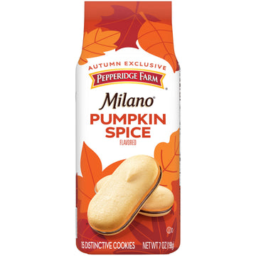 Pepperidge Farm Milano Pumpkin Spice Flavored Cookies, 7 Oz Bag