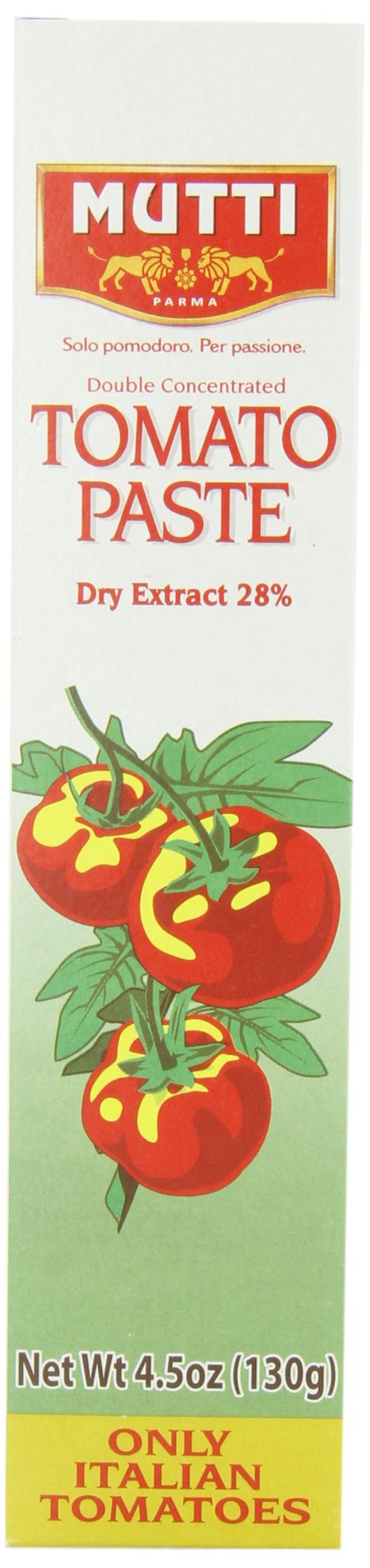 Mutti Double Concentrated Tomato Paste (Doppio Concentrato), 4.5 oz. Tube | 6 Pack | Italys #1 Brand of Tomatoes | Tube Tomato P