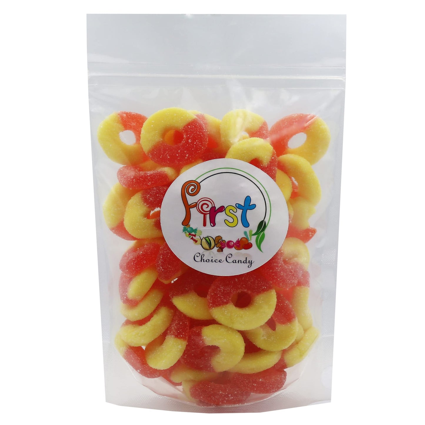 Firstchoicecandy Gummi Rings (Peach, 2 Lb)