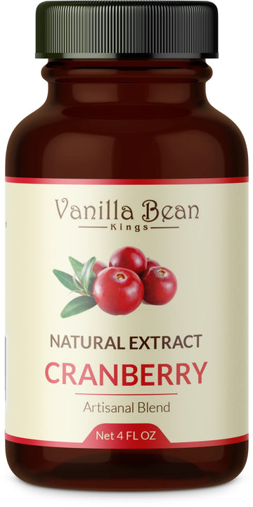 Natural Cranberry Extract For Baking And Flavoring - 4 Oz - Premium Quality Natural Flavors For Baked Goods, Desserts, & Cooking