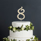 Number Cake Topper 8, Uniideco Gold Rhinestone Premium Metal Bling Bling Cake Decor, Sparkly Happy Birthday Wedding Anniversary