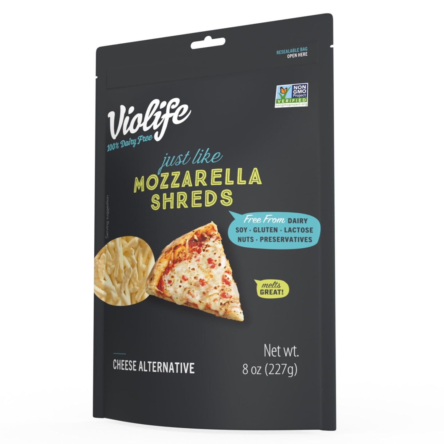 VIOLIFE Just Like Mozzarella Shreds, 8 OZ