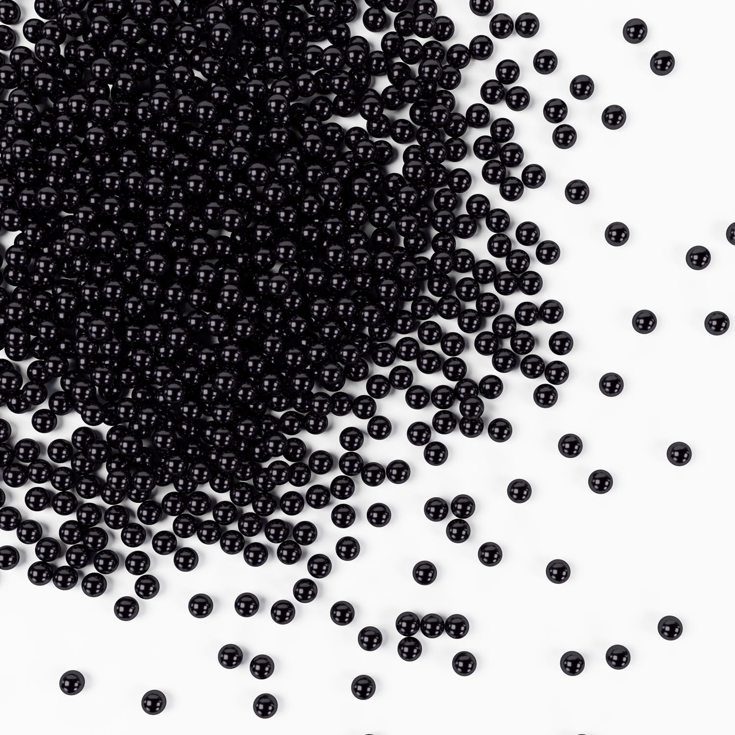 Bayep Edible Pearls for Cake Decorating 4mm Black Sprinkles for Cookies, Baking, Ice Cream, Cupcake Topper Pearl Sprinkles Perfe