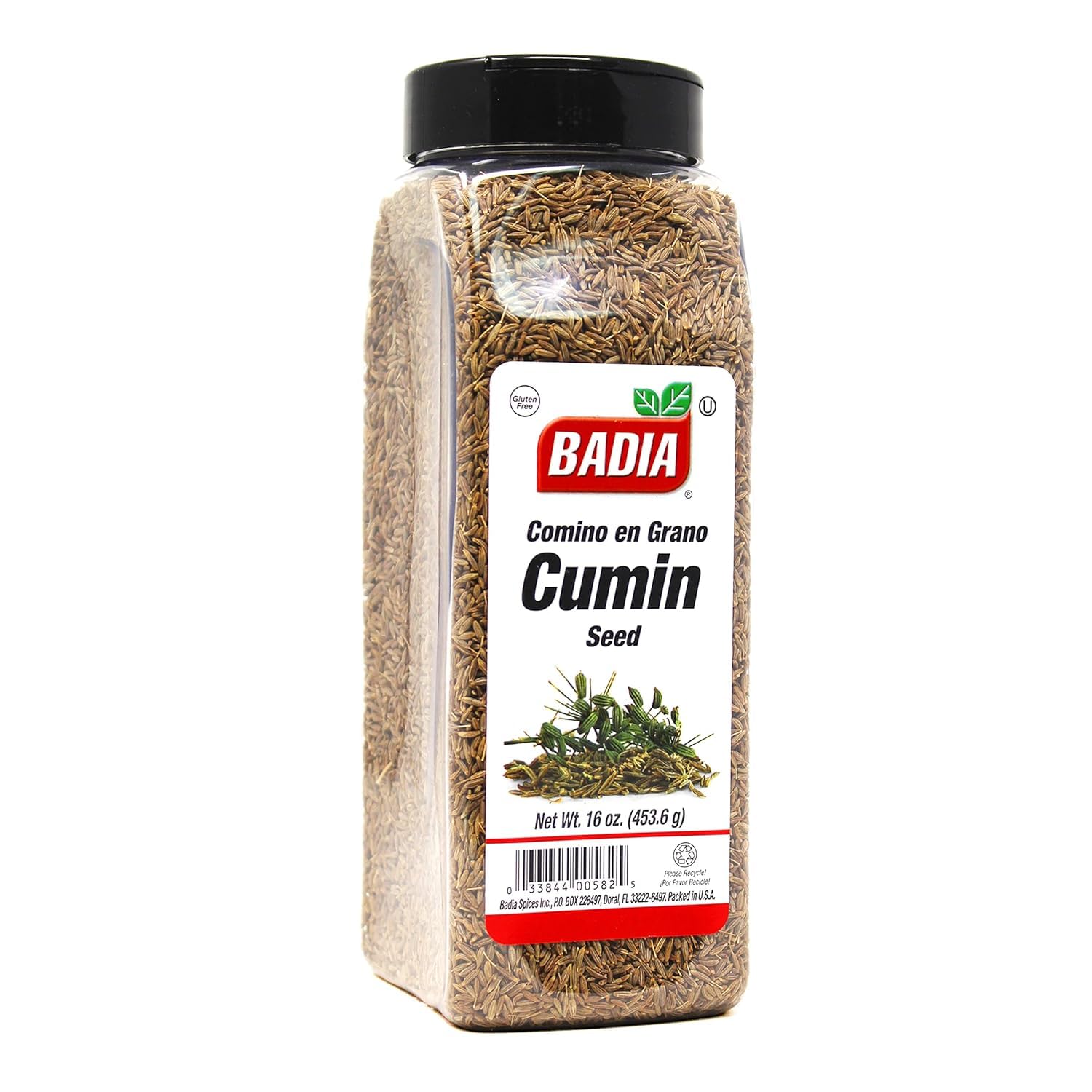 Badia Cumin Seeds, 16 Oz - Whole Seed, Aromatic Flavor, Cooking, Spice Blends & Seasonings