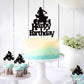 Unimall Unimall Pack Of 25Pcs Happy Birthday Motorcycle Cake Topper Atv Cupcake Topper, Black Flash Motorcycle Sport Theme Birth