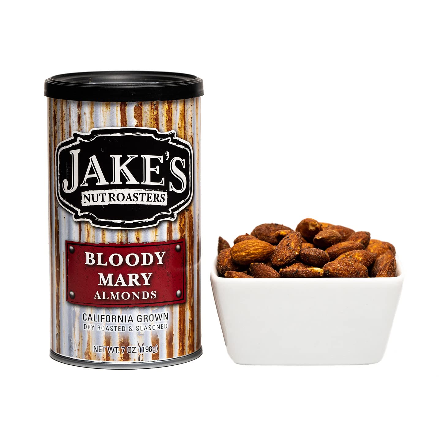 Jakes Nut Roasters Flavored Almonds Gift Box - 4 Pack (Blue Cheese, Bloody Mary, Buffalo, Barbecue) - 7 Ounce