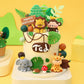 Jevenis Cute Jungle Animals Cake Decoration Wild One Cake Decoration Safari Cake Decoration Giraffe Elephant Lion Tiger Cake Jun
