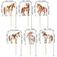 36 Pcs Horse Cupcake Toppers Assembled Animal Horse Cupcake Picks Rquestrain Horse Racing Cupcake Decoration For Wild Horse Raci