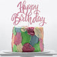Happy Birthday Cake Decorations, Birthday Party Supplies, Rose Gold Glitter Letters, Cake Topper