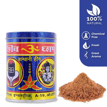 Shivom Brand Hathras Compound (Bandhani) Hing Powder - 100 Gm | Agmark Certified By Govt. | For Daily Use - No Garlic, No Onion