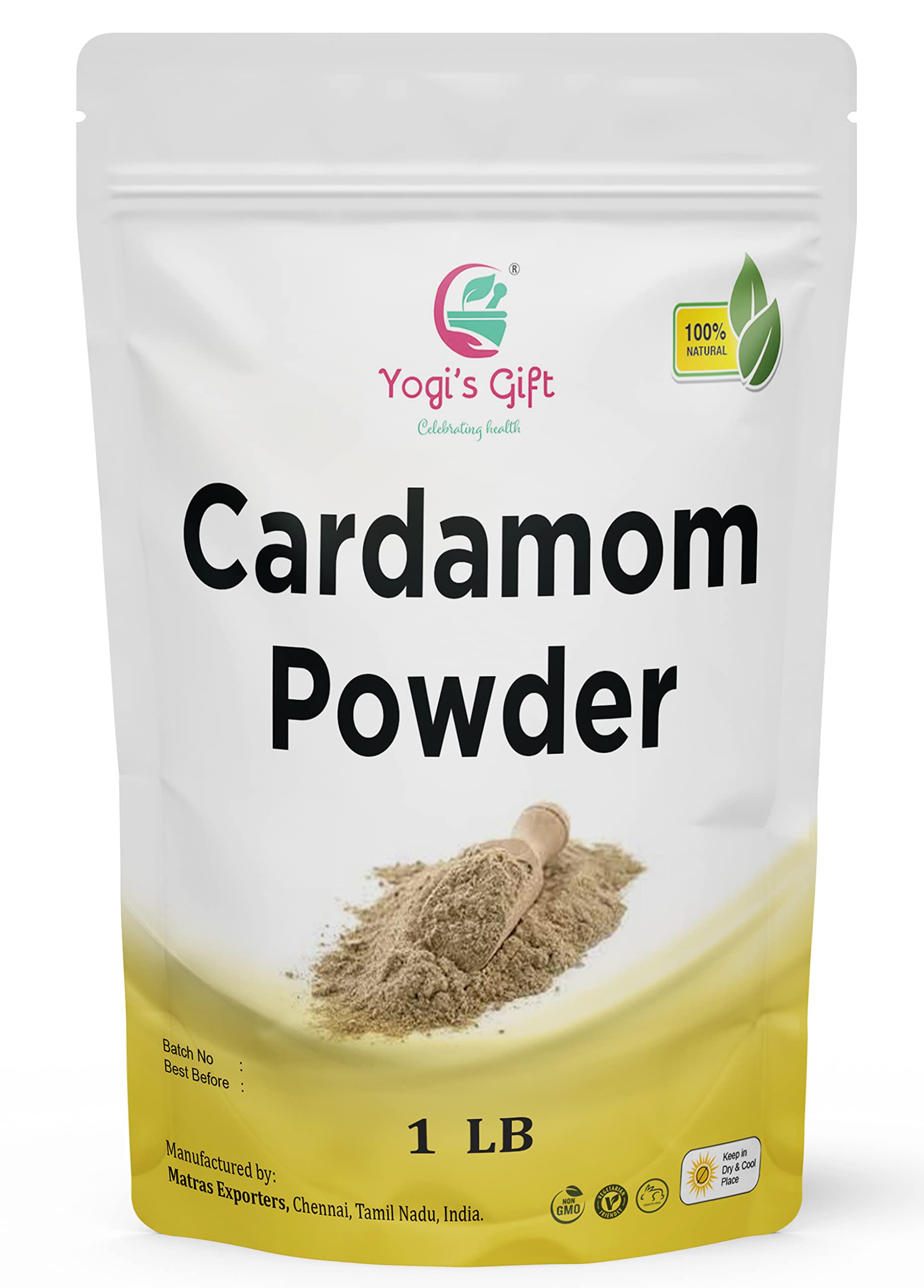 Ground Cardamom Powder 1 Lb | Adds Great Flavour To Baked Goods, Coffee, Tea And Curries | Ground Cardamom Bulk From Fresh And A