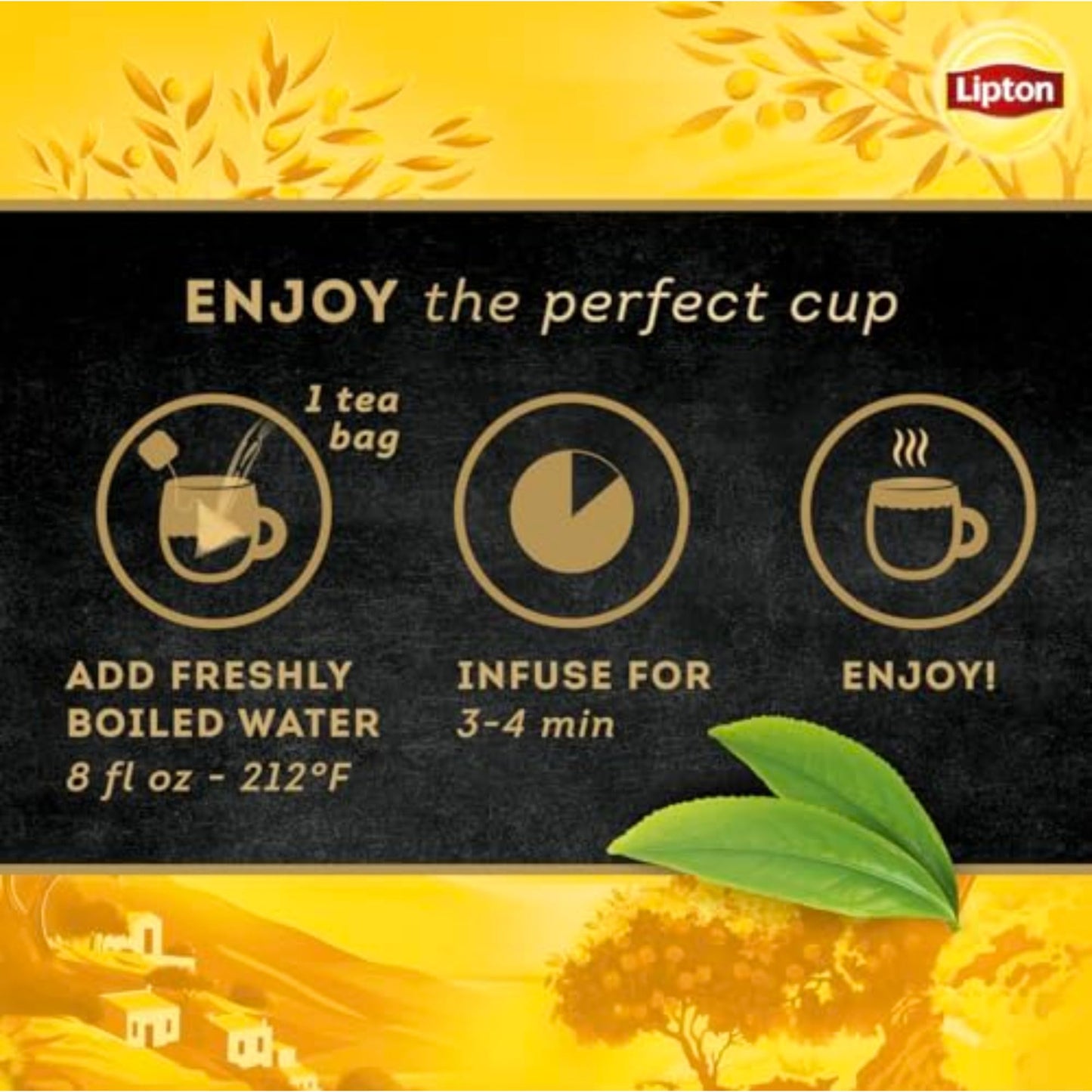 Lipton Black Tea Peach Mango, Flavored Pyramid Tea Bags, 80 Bags (20ct - Pack of 4)