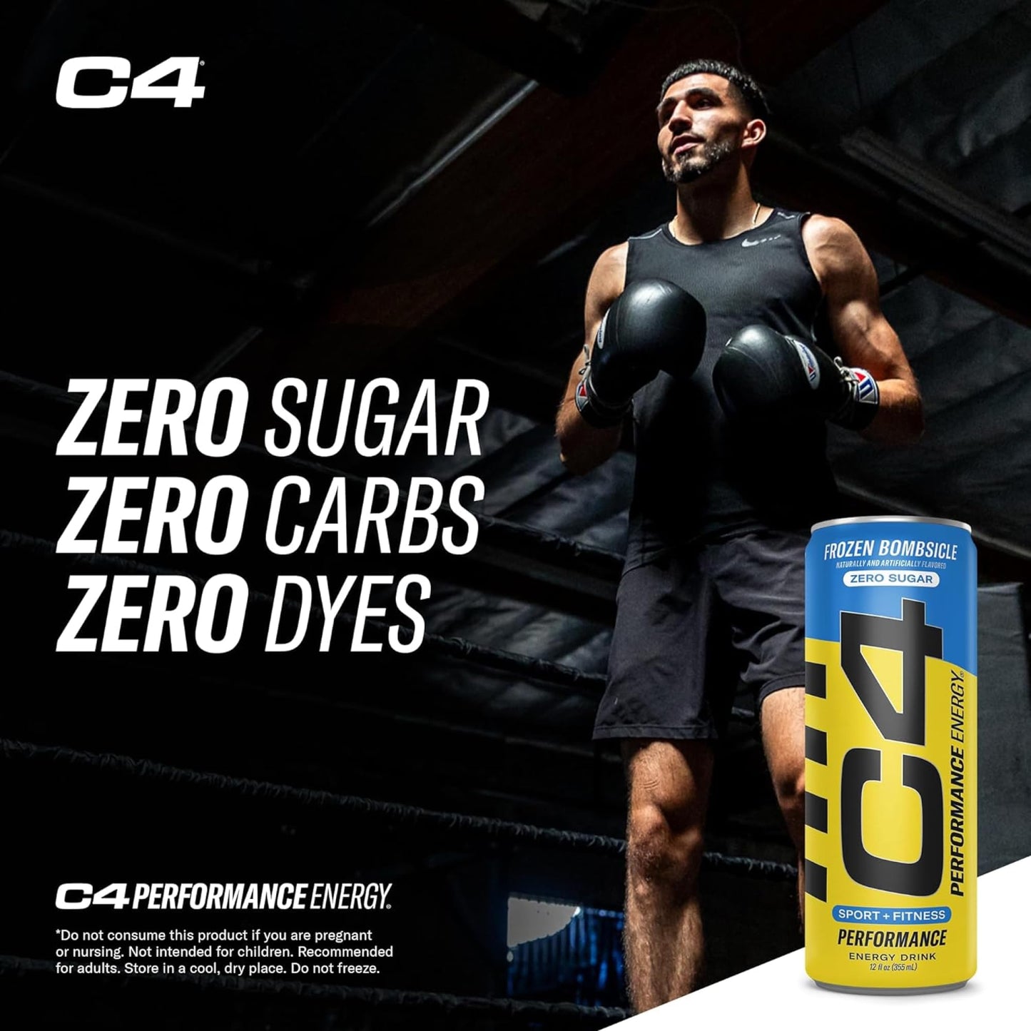 Cellucor C4 Energy Drink Variety Pack, Sugar Free, 4 Flavors, 12 Fl Oz, Pack of 12