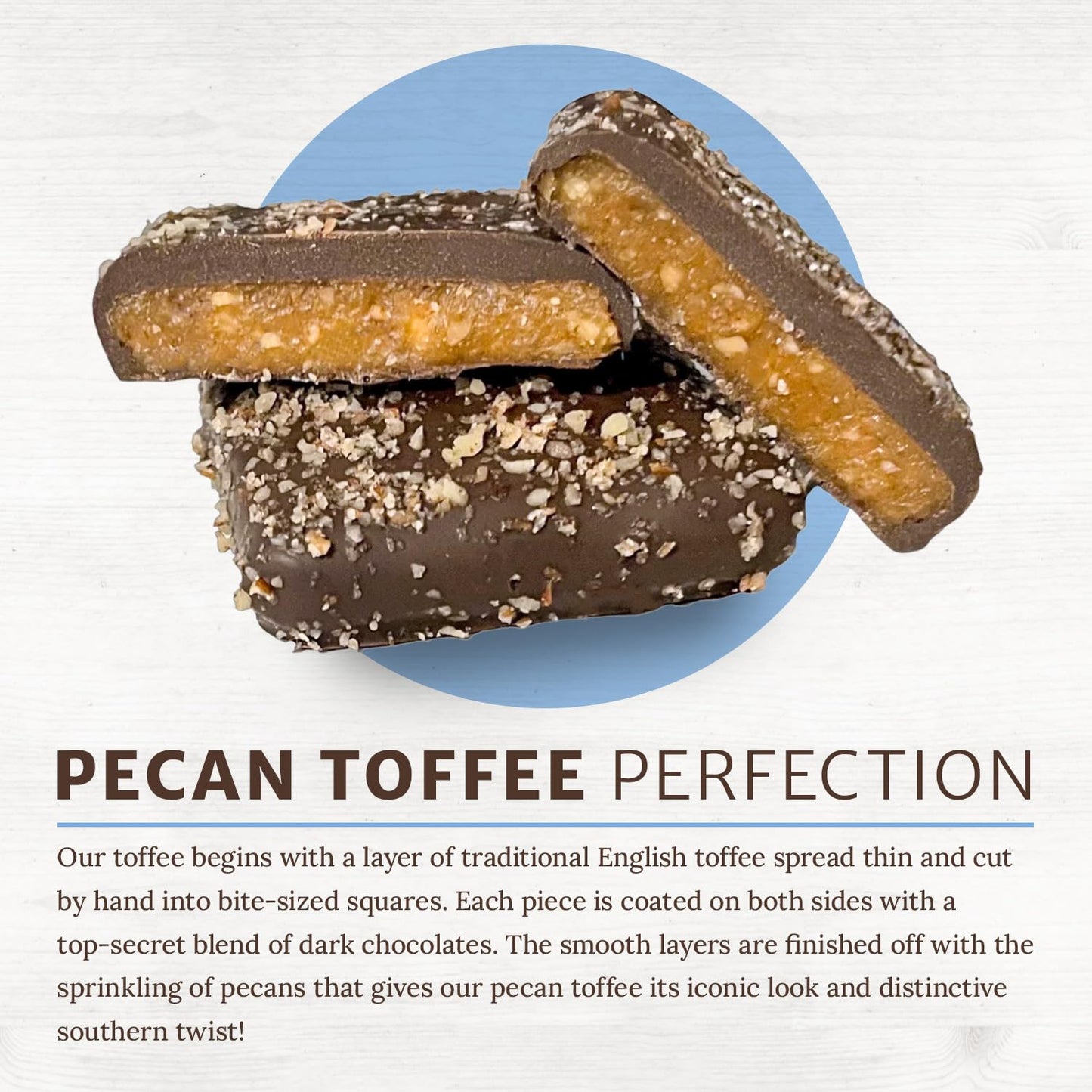 Chapel Hill Toffee Dark Chocolate Pecan Toffee 5 Oz