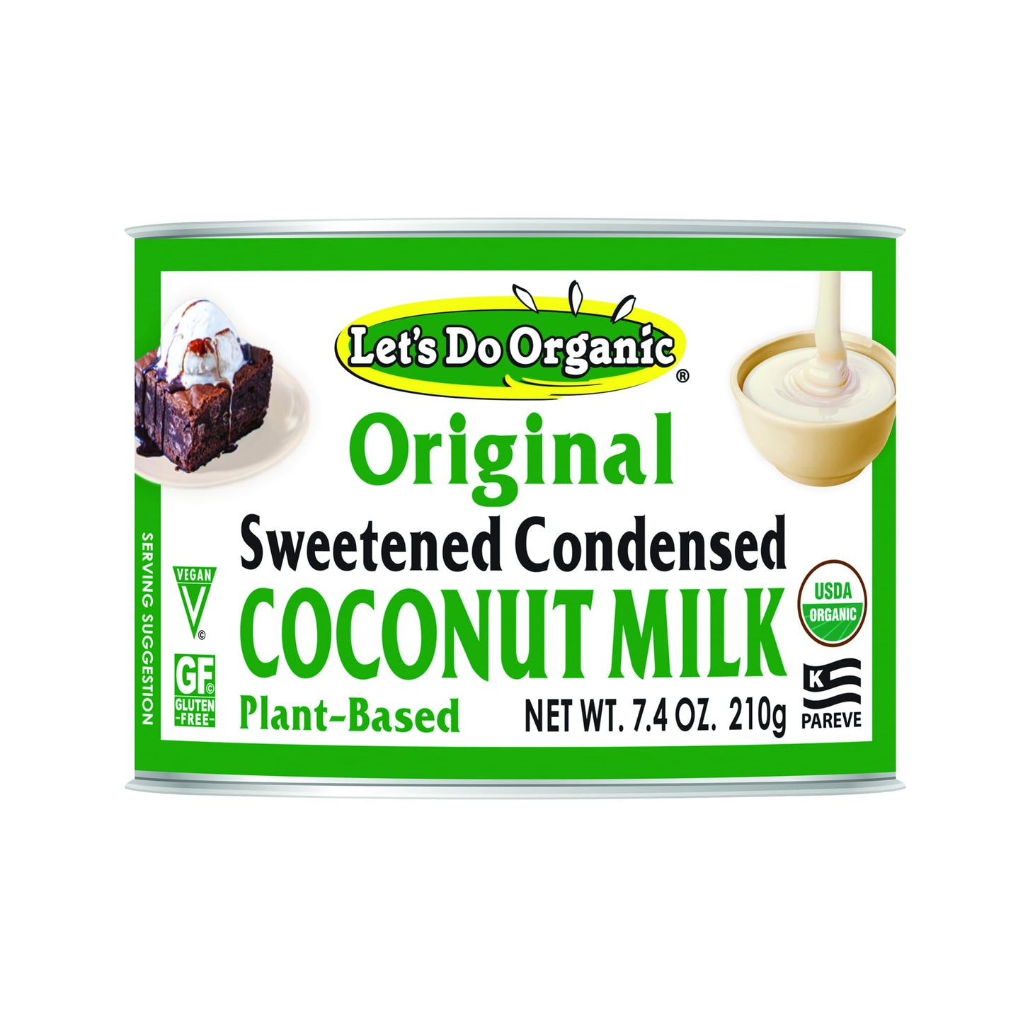 Lets Do Organic Sweetened Condensed Coconut Milk - Vegan Condensed Milk Canned, Coconut Condensed Milk Canned Sweetened - 7.4 oz