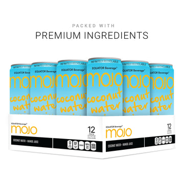 Mojo Coconut Water + Mango Juice | Hydration Drink & Sports Drink | Electrolytes Beverage 1043 Mg | Vitamin B & C | Hydration Dr