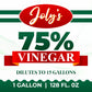 Joly'S 75% Vinegar Extra Strong- 1 Gallon - Concentrated Acetic Acid - All Natural Multipurpose-Vinegar For Cleaning And Home Us
