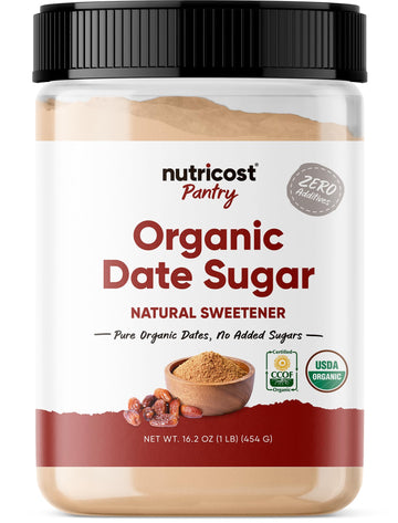 Nutricost Organic Date Sugar (1LB) - USDA Organic, Vegan, GMO-Free. Pantry
