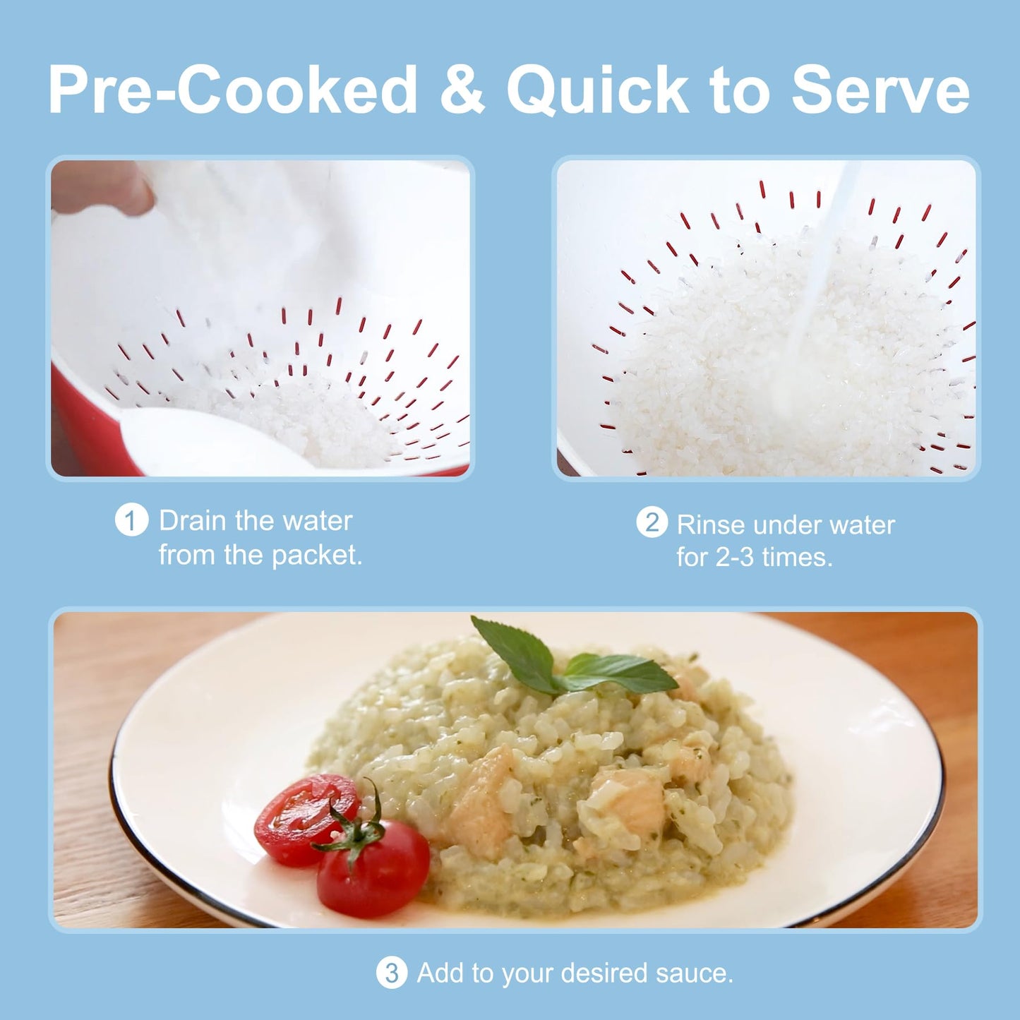 Hethstia Konjac Rice, Low Carb Shirataki Rice, Keto, Vegan, Gluten-Free, 12 Packs, 5.64 Ounce Each