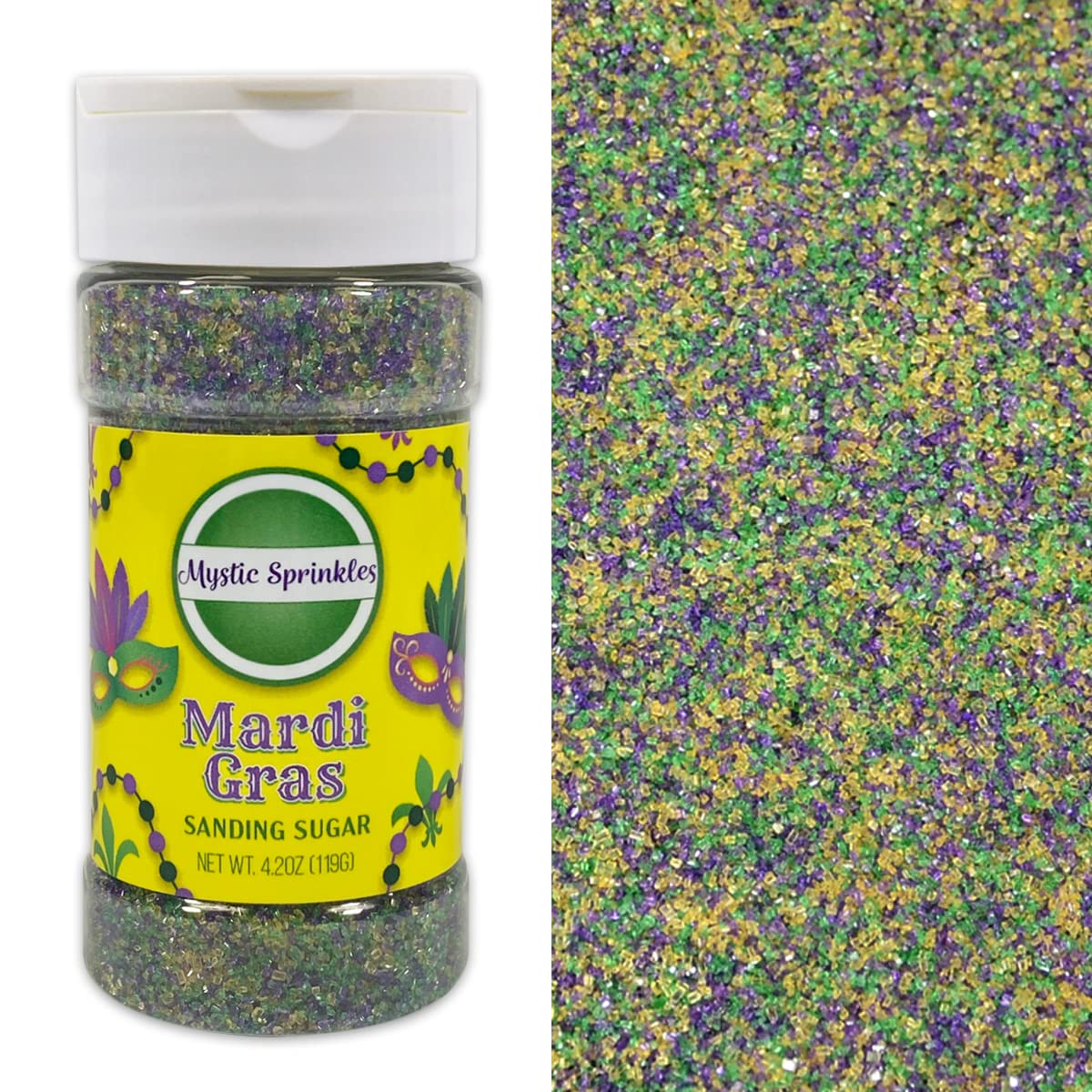 Mystic Sprinkles Mardi Gras Sprinkle Mixes (Mardi Gras Sanding Sugar Mix)
