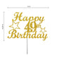 49 Birthday Cake Topper Gold Glitter, Party Decoration Ideas, Premium Quality, Sturdy Doubled Sided Glitter, Acrylic Stick. Made