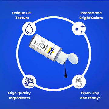 Enco Food Coloring Gel White 1.41 Oz (40G) Concentrated, Vegan
