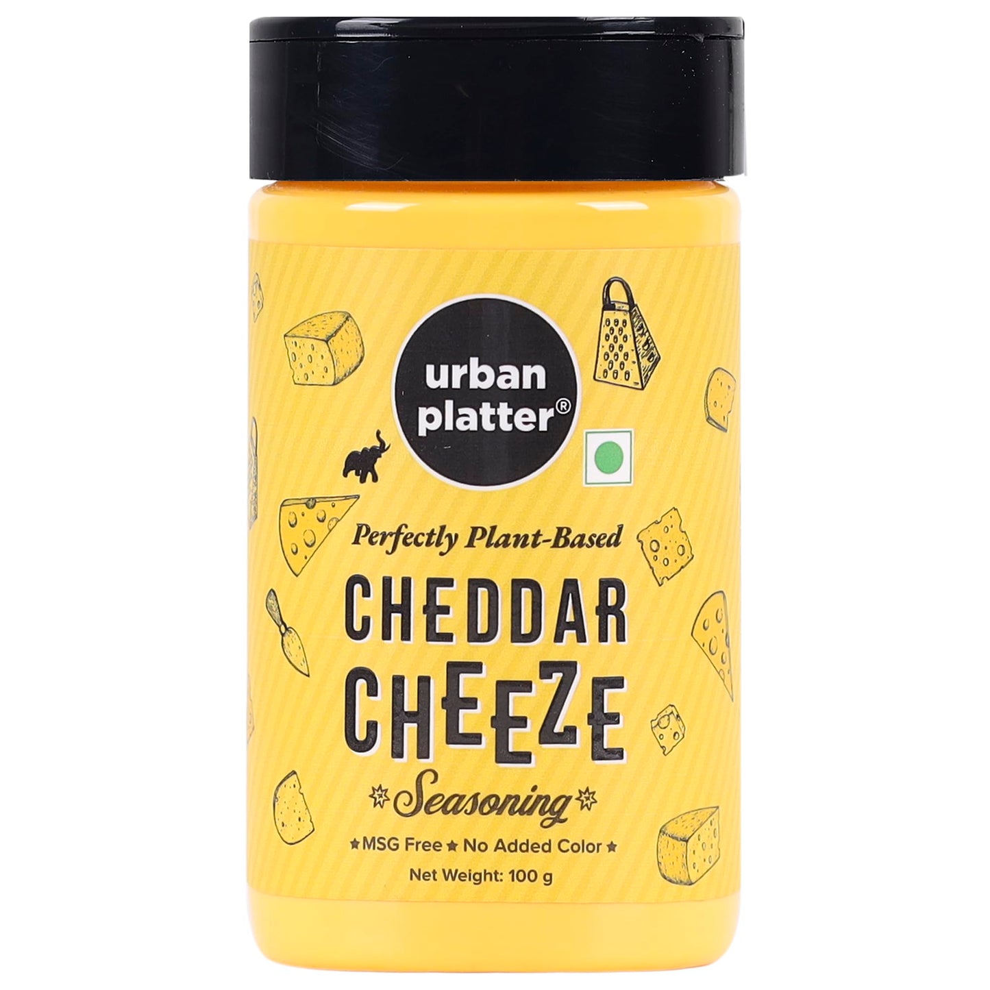 Urban Platter Cheddar Cheese Powder, 100G (An All Purpose Seasoning, Perfect For Pop Corn, Pasta, Fries Seasoning | Dairy-Free)