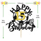 Aeryourtar Glitter Soccer Cake Topper, 15th Birthday Party Decorations, Paper, Soccer Theme, Boy Girl