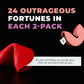 MISS FORTUNES Funny Fortune Cookies - 2 Pack of 24 Individually Wrapped Cookies - Dirty + Birthday