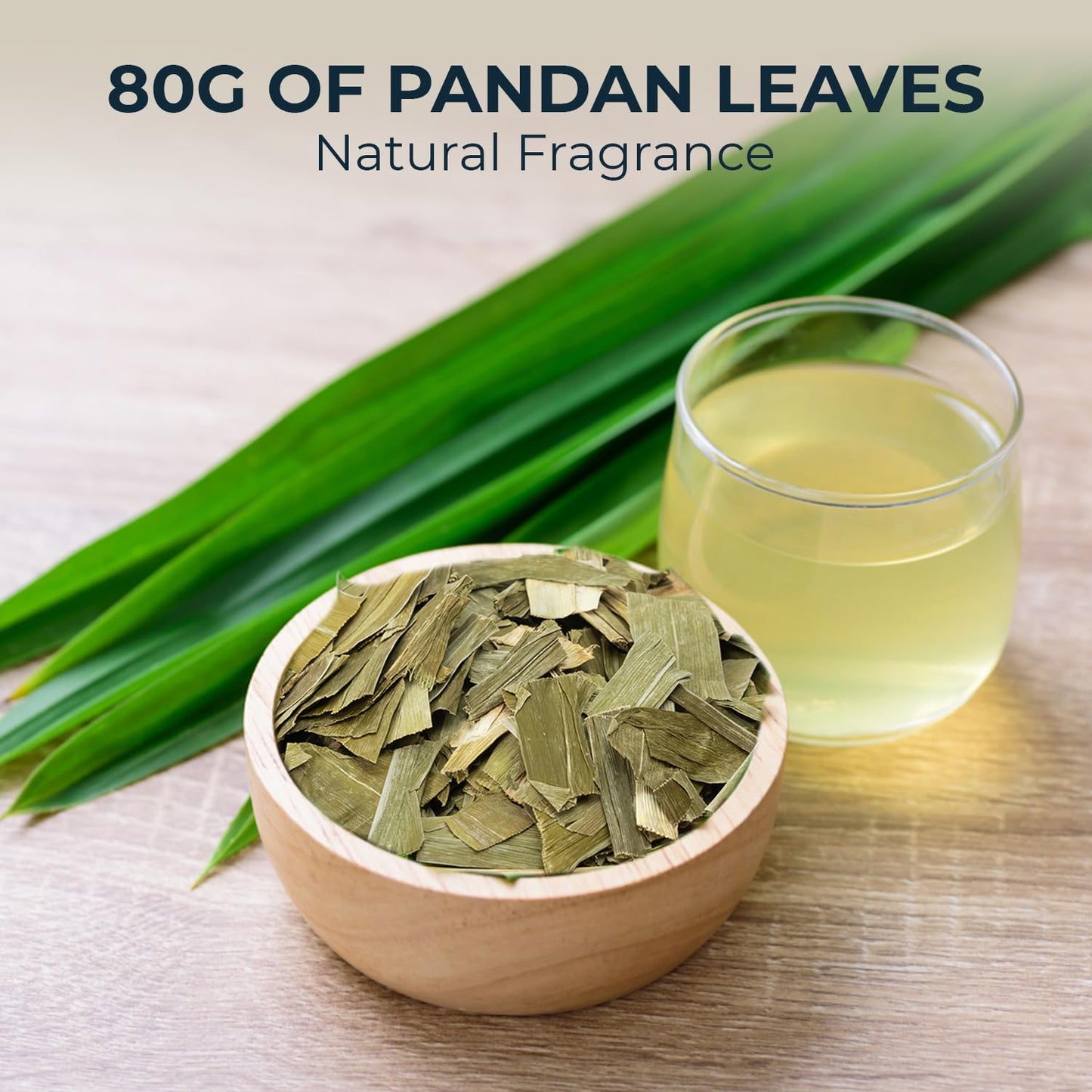 INJOY YOUR VITALGRI:N Natural Pandan Leaf Tea - Sweet & Fragrant Herbal Detox - 3 Oz Whole Leaves