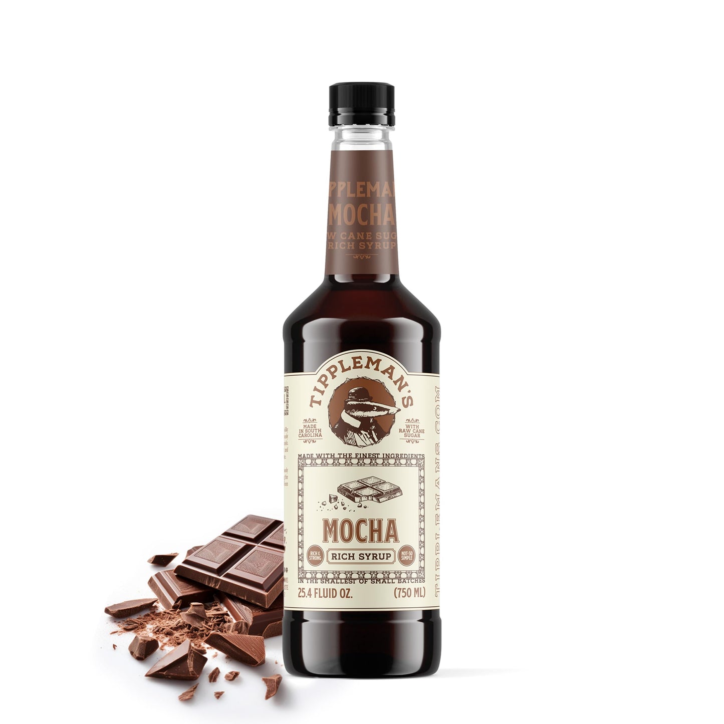 Tipplemans Mocha Coffee Syrup - Rich Flavor For Hot Or Iced Drinks, Latte, Tea, Espresso, Cappuccino, Cocktails, & Baking - 25.4 Fl Oz