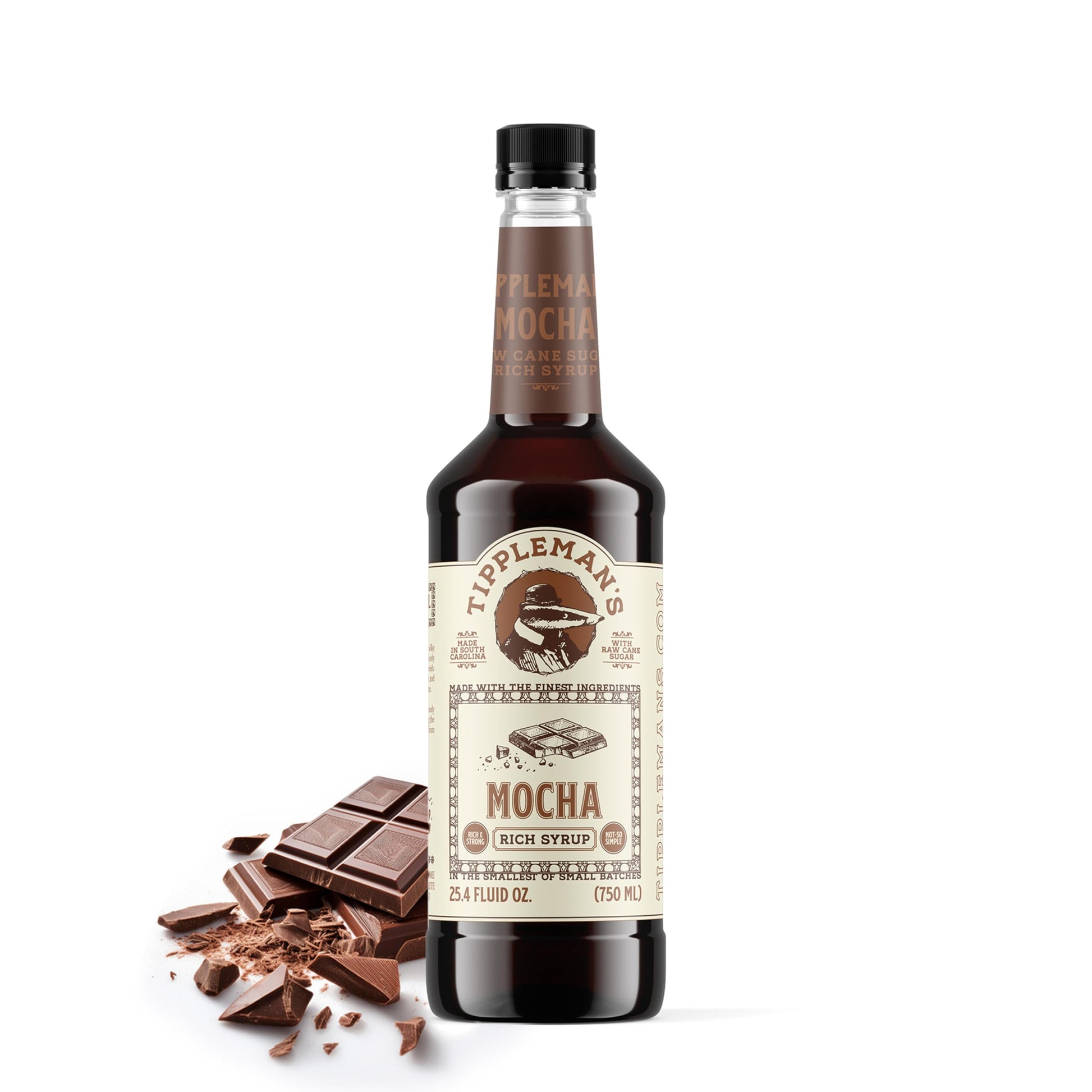 Tipplemans Mocha Coffee Syrup - Rich Flavor For Hot Or Iced Drinks, Latte, Tea, Espresso, Cappuccino, Cocktails, & Baking - 25.4 Fl Oz