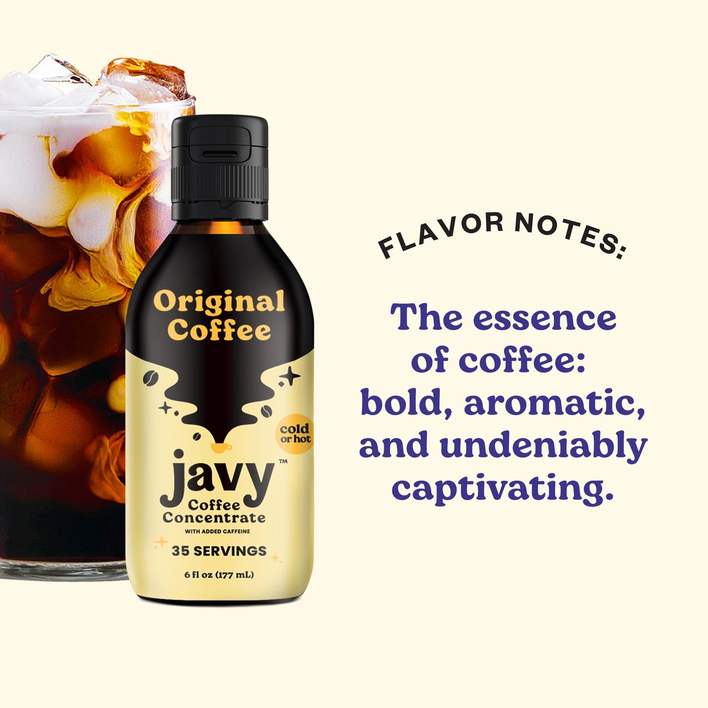 Javy Coffee Cold Brew Coffee Concentrate, 30X, 1 Bottle, Black