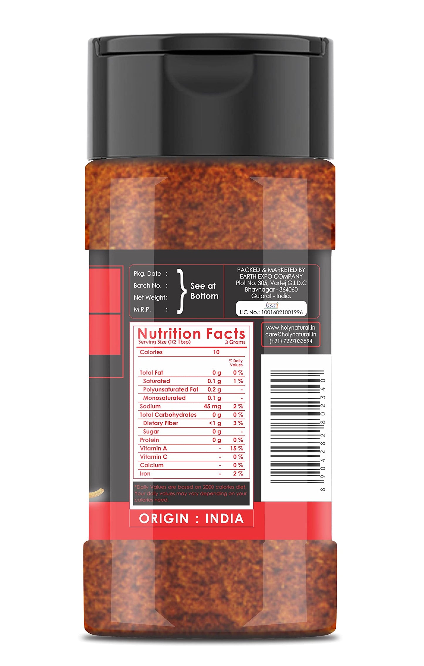 Holy Natural Ghost Pepper Powder - 100% Pure Smoked Chili Powder, 3.5 oz, Hottest & Spicy Flavor for Cooking