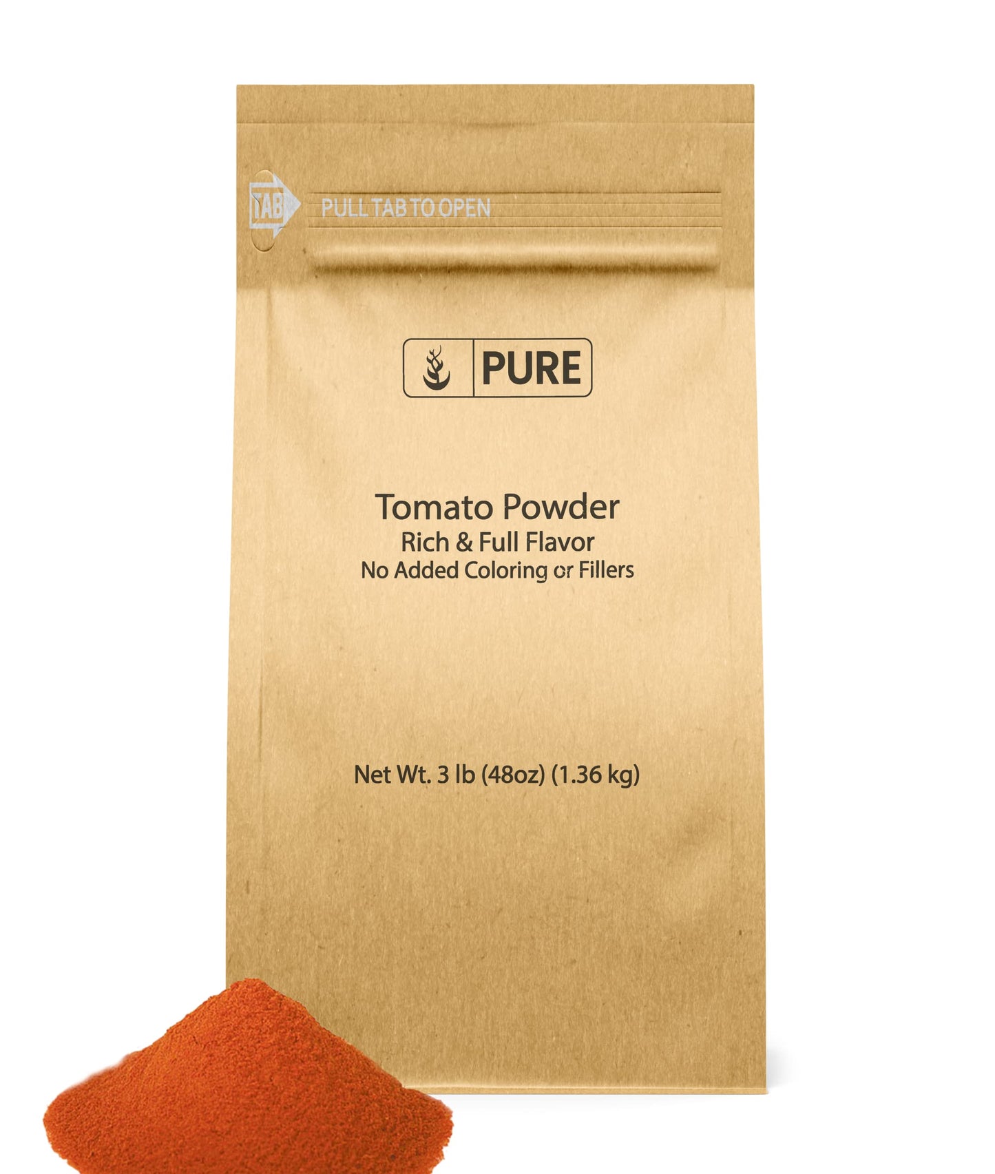 Pure Original Ingredients Tomato Powder (3 Lb) Rich & Full Of Flavor, Thickens Sauces & Soups