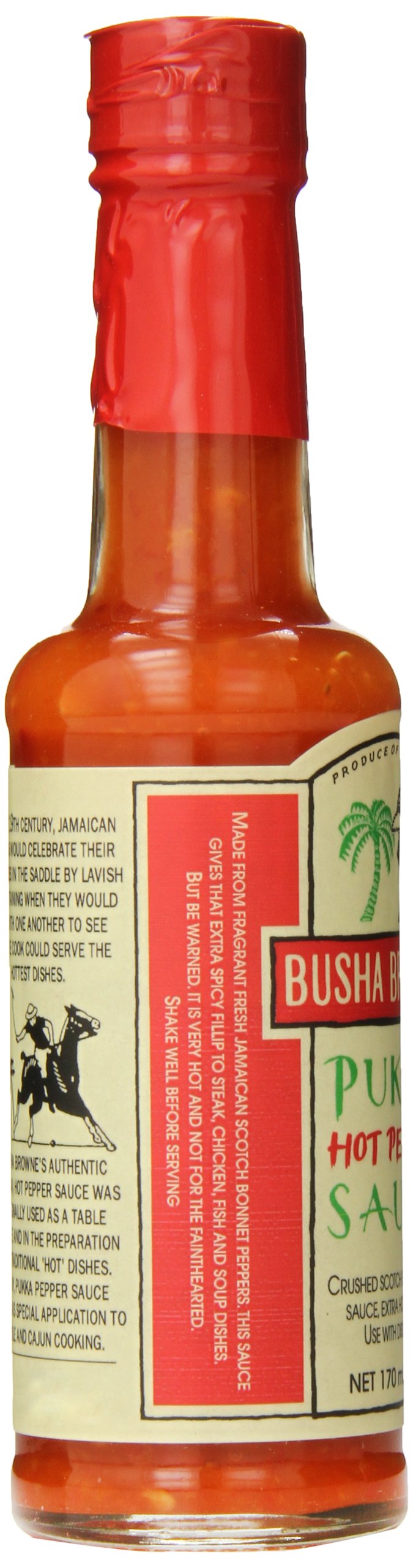 Busha Browne Pukka Hot Pepper Sauce, 6 Fluid Ounce