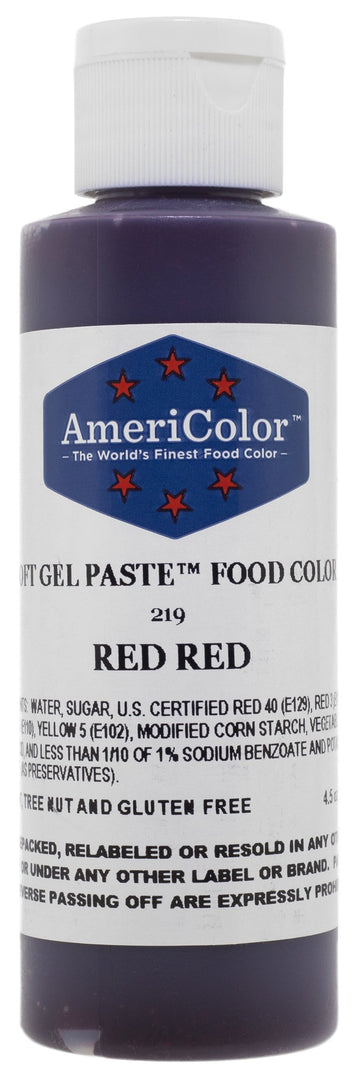 Red Red Soft Gel Paste 4.5 Oz Cake Decorating