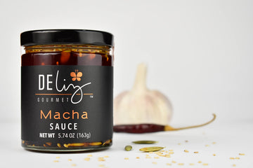 Deliz Gourmet Macha Sauce, Oil-based with Dried Chillies, Pumpkin Seeds & Sesame Seeds, 8 oz.