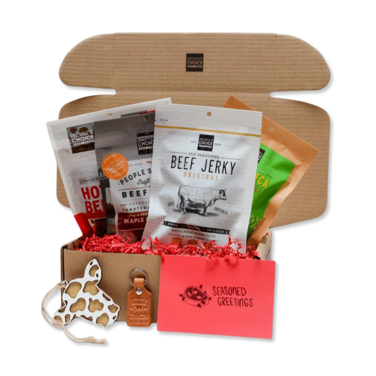 People's Choice Beef Jerky - Jerky Box - Seasoned Greetings - Gifts for Dad - Christmas Gifts for Men - Beef Jerky Gifts for Men