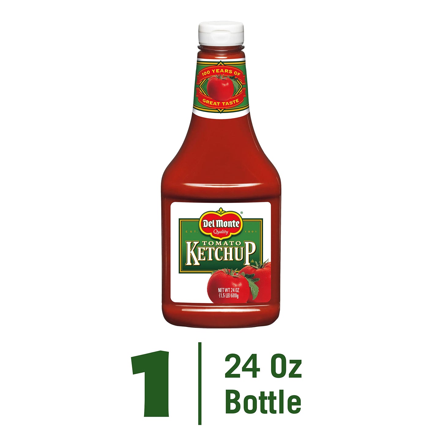 Del Monte Squeeze Bottle Ketchup 24 Oz (Pack Of 12)