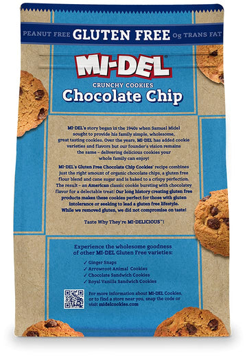 Mi-Del Gluten-Free Cookies, Chocolate Chip, 8 Ounce