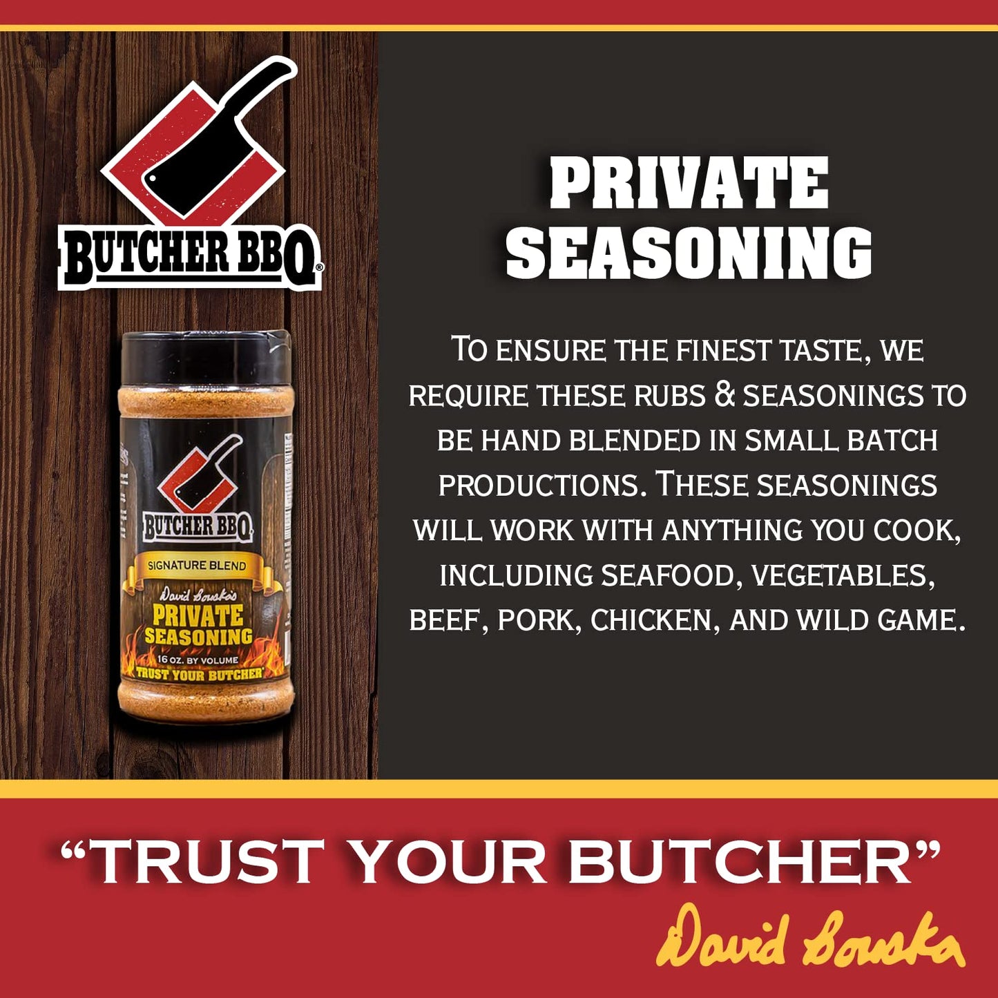 Butcher BBQ Private Seasoning | Grilling Spices | 1 Pound | Orange | Model BB00725
