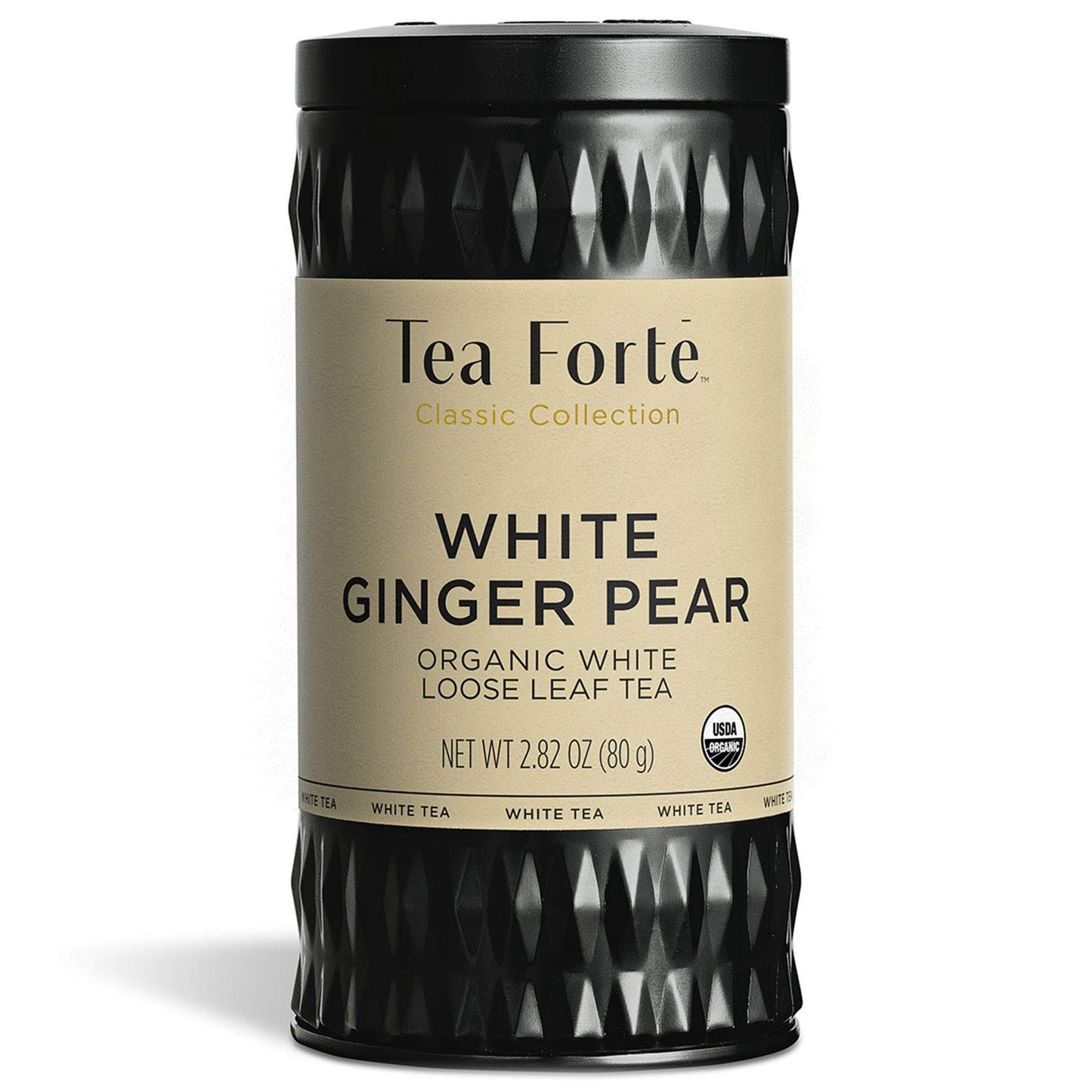 Tea Fort   Organic White Tea White Ginger Pear, 2.82 Ounce Loose Leaf Tea Canister