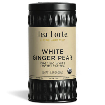 Tea Fort   Organic White Tea White Ginger Pear, 2.82 Ounce Loose Leaf Tea Canister